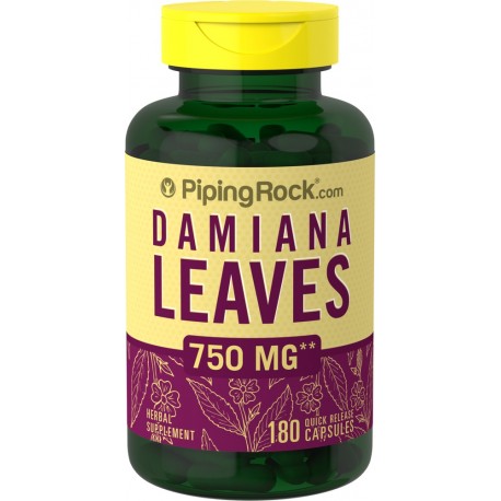 DAMIANA LEAVES 750 mg 180 Capsulas liberación rapida AFRODISIACO NATURAL