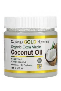 Aceite de coco extra virgen orgánico prensado en frío 473 ml Superfoods California Gold Nutrition