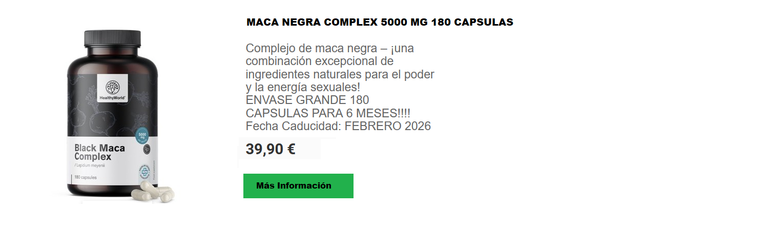 MACA NEGRA COMPLEX 5000 MG 180 CAPSULAS